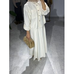 Krinkıl Etekli Takım - Bej