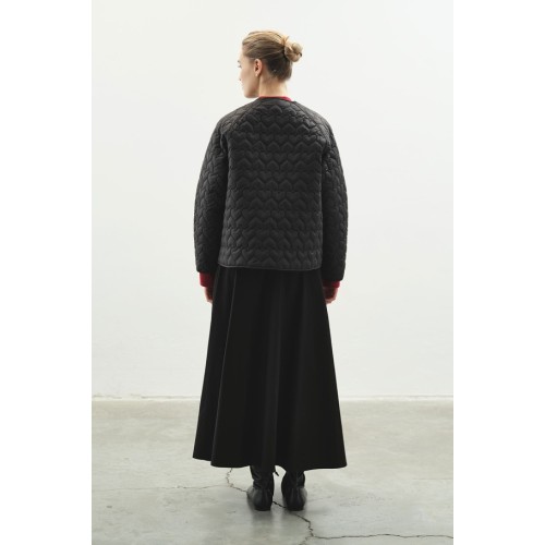 Kapitone Mont - Siyah