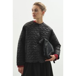 Kapitone Mont - Siyah