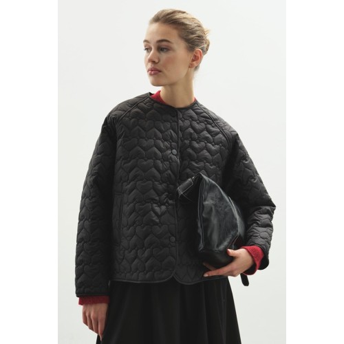 Kapitone Mont - Siyah