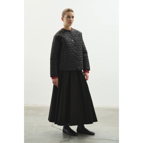 Kapitone Mont - Siyah