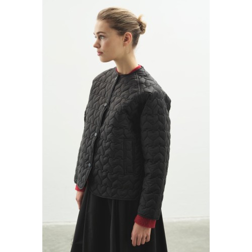 Kapitone Mont - Siyah