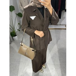 Ceket Pantolon Takım - Kahverengi