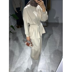 Oysho Kemer Detaylı Takım - Bej