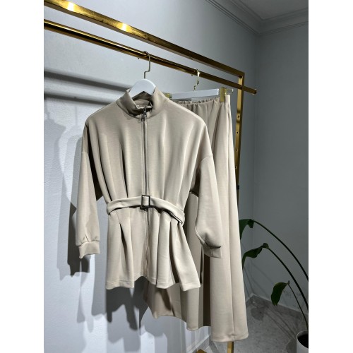 Oysho Kemer Detaylı Takım - Bej