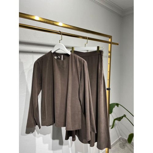 Kupra Etekli Takım - Kahverengi