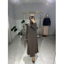 Kupra Etekli Takım - Kahverengi