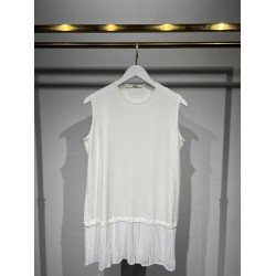 Piliseli İçlik - Beyaz