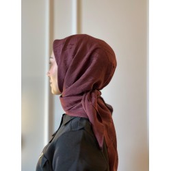 Dalga Desen Ayrobin Eşarp - Bordo
