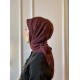 Dalga Desen Ayrobin Eşarp - Bordo