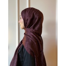 Zincir Desen Ayrobin Şal - Bordo
