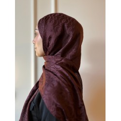 Zincir Desen Ayrobin Şal - Bordo